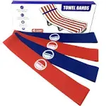 Towel Bands (4 Pack) - The Better Towel Chair Clips Option For Beach, Pool & Cru