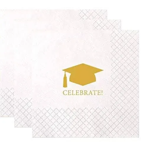 100 Pack of Graduation Party Napkins for Graduation Party