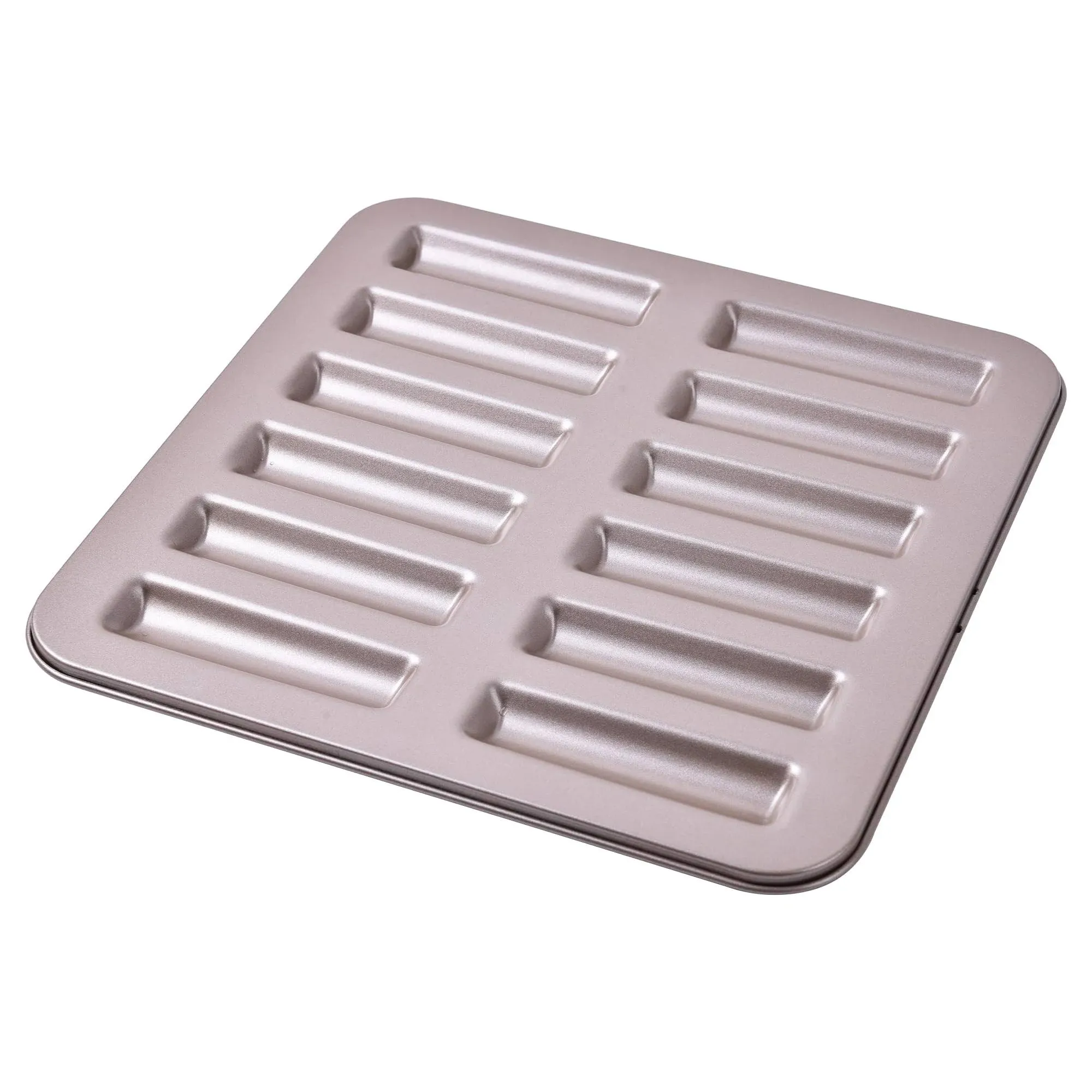 Bakeley Financier Cake Pan, 12-Cavity Non-Stick Rectangle Muffin Pan Biscuits ...