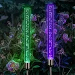 Exhart 2 Pack Solar LED Bubble Stakes with Color Changing LED&#039;s