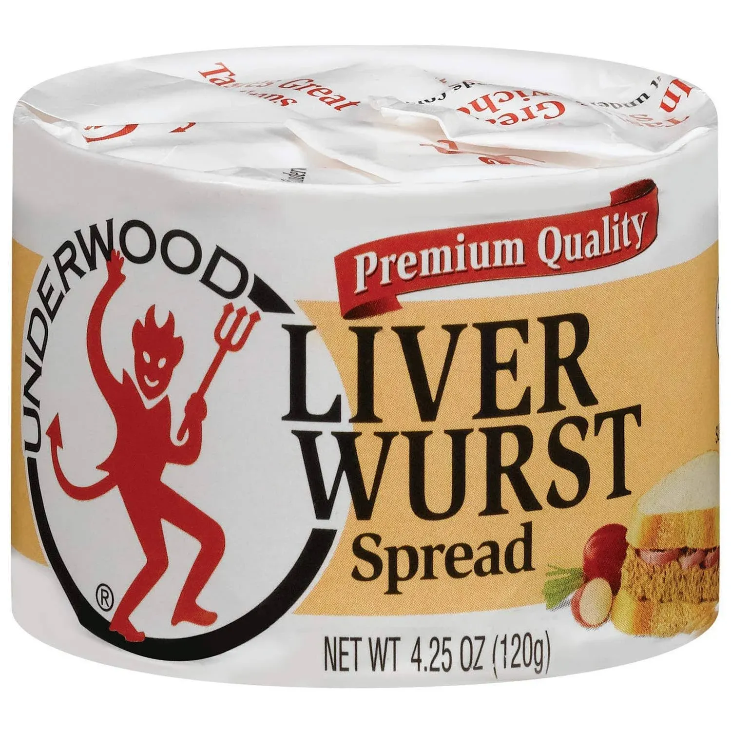 Underwood Liver Wurst Spread, 4.25 Ounce Pack of 24