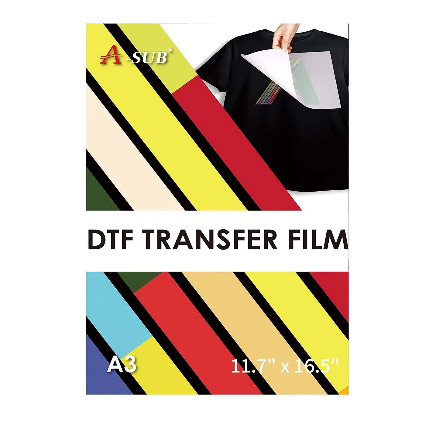 A-sub DTF Transfer Film A3(11.7x16.5 inch) - 30 Sheets Double Sided Matte DTF ...