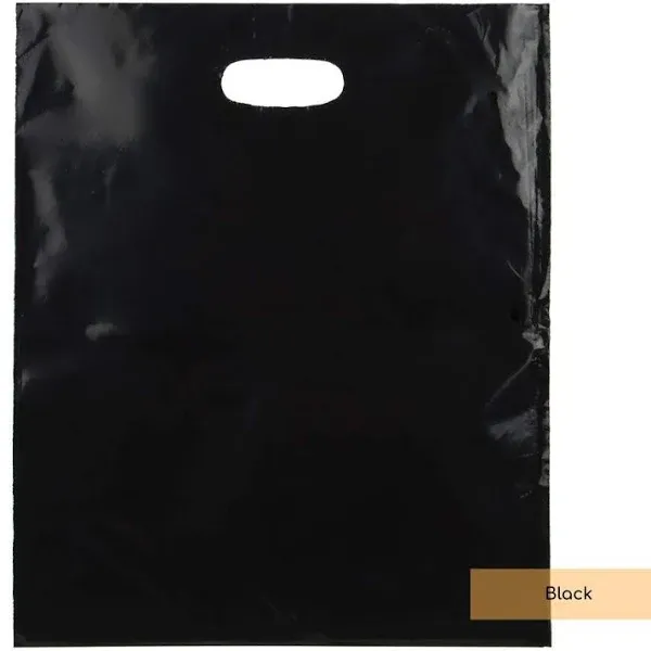 Black Handle Bag 12" x 15" 100 pack H1215BK1