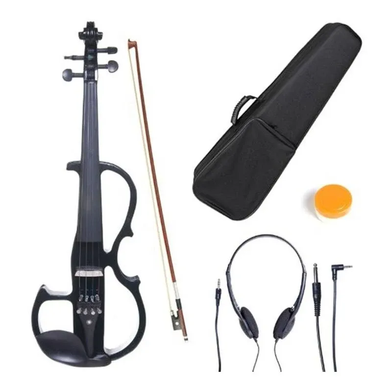 Cecilio 4/4 CEVN-2BK Solid Wood Electric/Silent Violin with Ebony Fittings