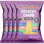 Mr. Tortilla Chips – Low Carb, Keto Friendly, Vegan, Healthy Snack Crisps, 3 Net Carbs per Serving – High Fiber, Small Batch – Guilt-Free – Black