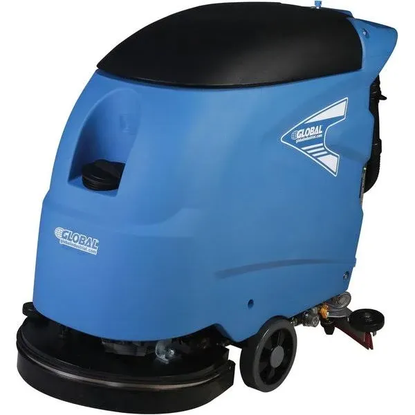 Global Industrial Auto Floor Scrubber 20" Cleaning Path, Traction Drive, Two 115 Amp Batteries