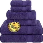 Cotton Paradise 6 Piece Towel Set 100 Cotton Soft Absorbent Turkish Towels for Bathroom 2 Bath Towels 2 Hand Towels 2 Washclo