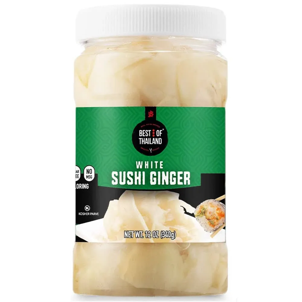 Best of Thailand Japanese White Pickled Sushi Ginger Fresh Sliced Young Gari ...