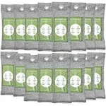 12 Pack Bamboo Charcoal Air Purifying Bag, Activated Charcoal Bags Odor Absorber, Moisture Absorber, Natural Car Air Freshener, Shoe Deodorizer, Odor Eliminators For Home, Pet, Closet (6x50g, 6x150g)