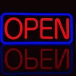 Cakuuma BritTech 21 x 10 Ultra Bright LED Neon Open Sign - Remote Controlled - Get Your Business Seen Day or Night(21 x 10 Blue/red)