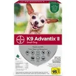 K9 Advantix II Tratamiento y prevención de pulgas, garrapatas y mosquitos para perros grandes recomendados por veterinarios | Perros 21-55 lbs. | Suministro 1-Mo