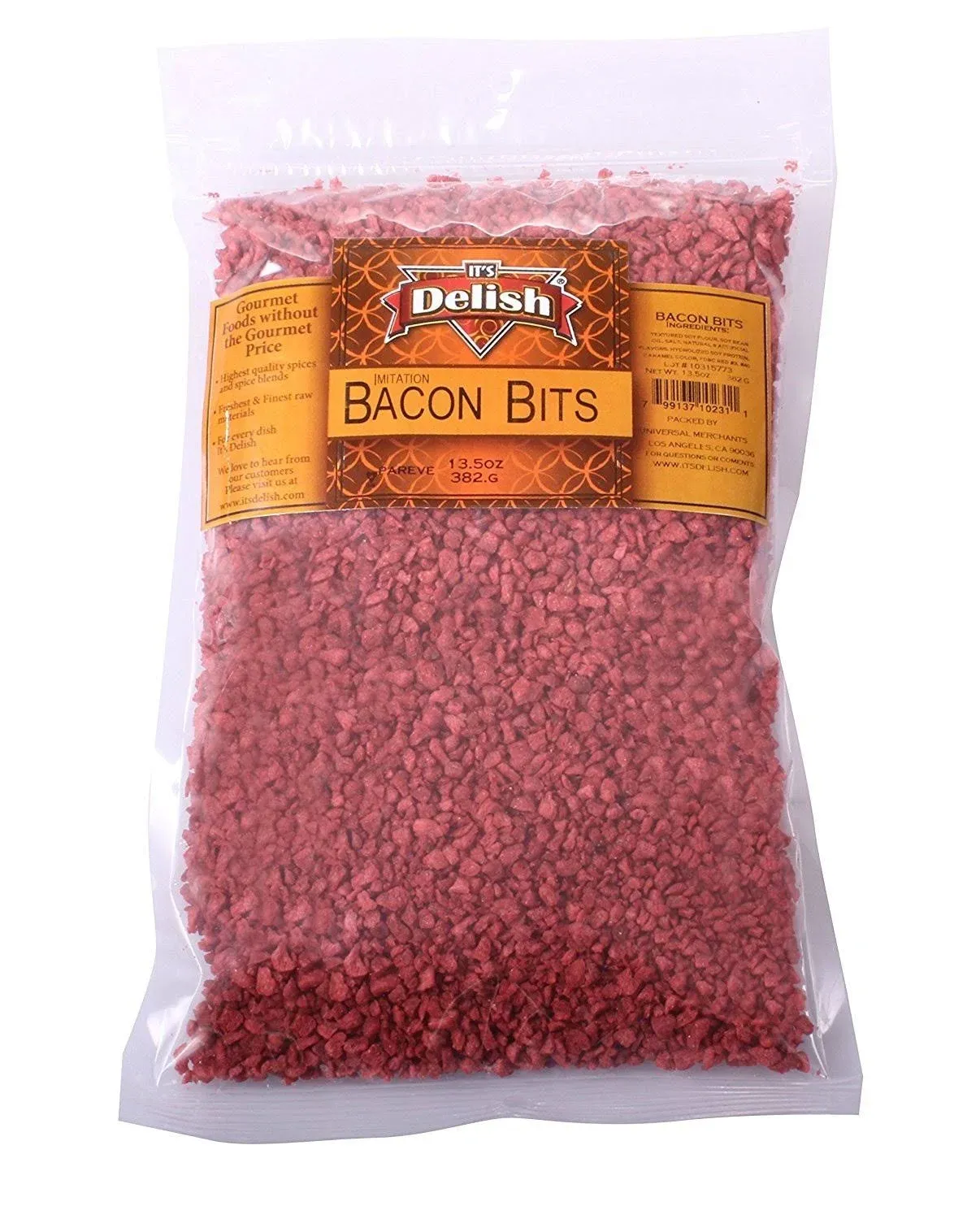 Imitation Bacon Bits by Its Delish, 15 lbs Bulk