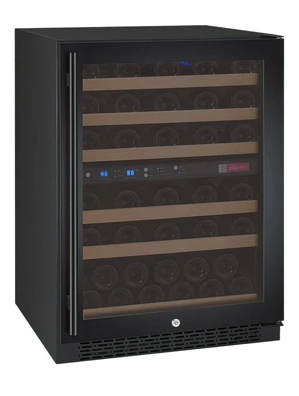 Allavino 24" FlexCount II Tru-Vino 56 Bottle Dual Zone Black Wine Refrigerator