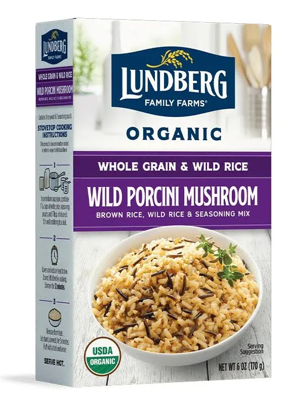 Lundberg Rice & Wild Rice Rice & Seasoning Mix, Wild Porcini Mushroom - 6 oz