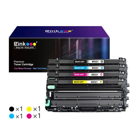 E-Z Ink Remanufactured Drum Unit Replacement for Brother DR221 DR-221 DR221CL to Use with HL-3140CW HL-3170CDW MFC-9130CW MFC-9330CDW Printer Tray (