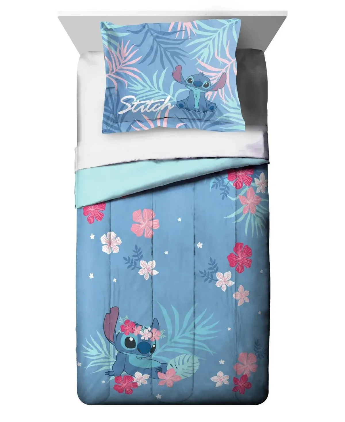 Disney Lilo & Stitch Paradise Dream Twin Comforter & Sham Set - Super Soft Kids ...