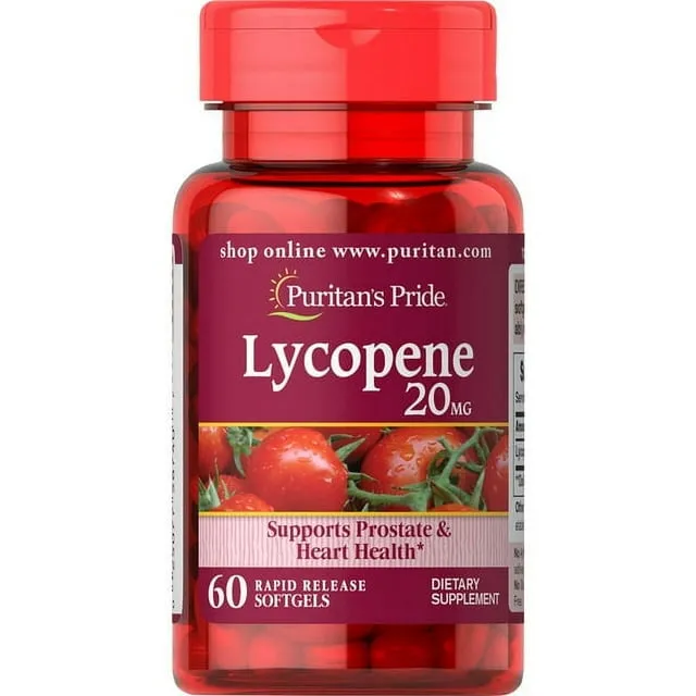 Puritan's Pride Lycopene 20 mg 60 Rapid Release Softgels Exp 06/25. 