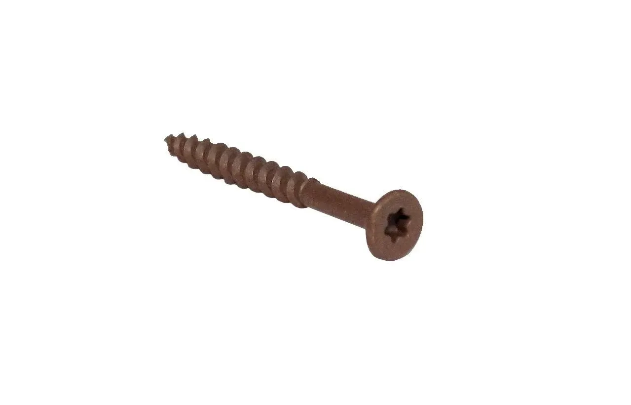 Grip Rite Prime Guard P158STB5 #8 x 1-5/8" Exterior Star Drive Screws, Brown