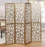 Giyano Contemporary 4 Panel Folding Room Divider - Stylish Privacy Solution