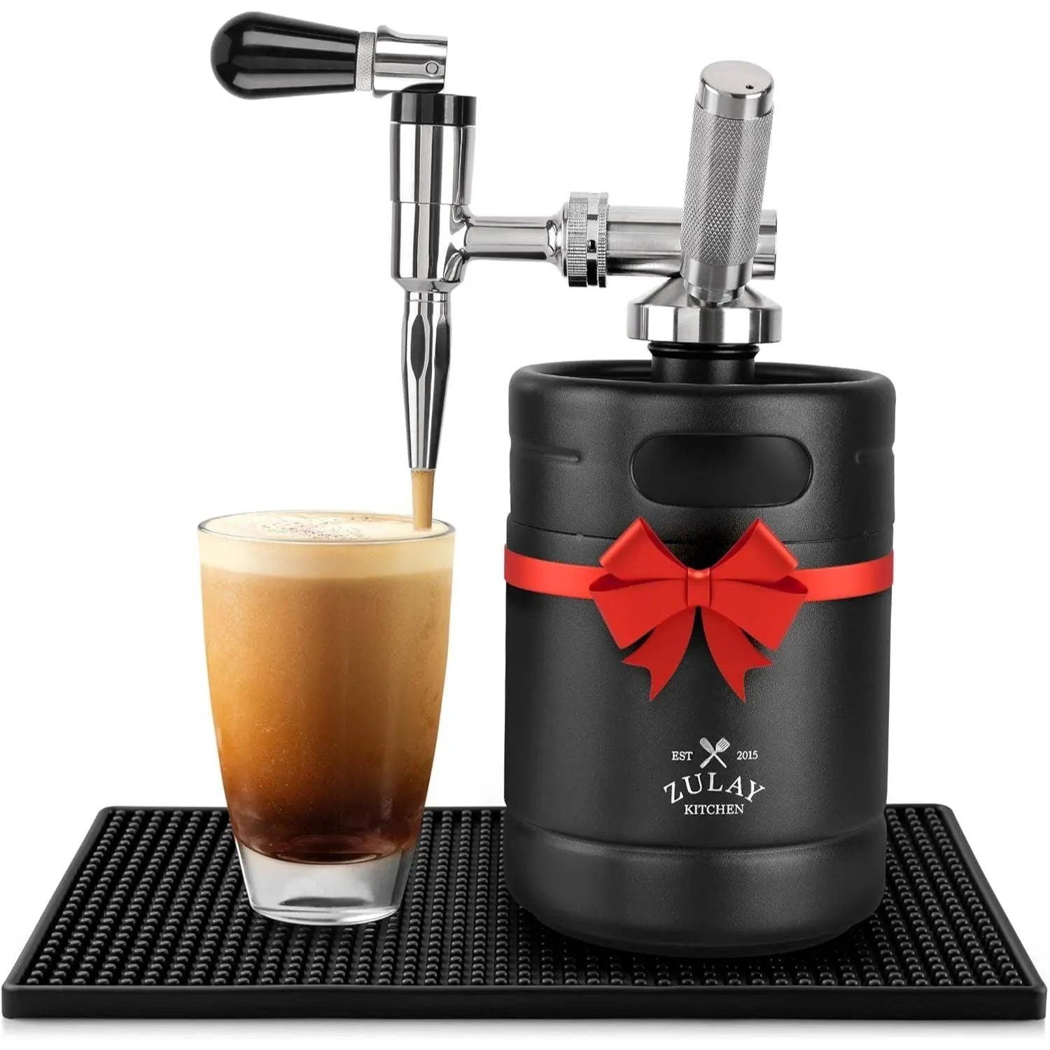 Zulay Kitchen - Nitro Cold Brew Maker with Pressure Relieving Valve & Creamer Faucet