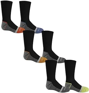 Fruit of the Loom boys 6 Pair Pack Half Cushion Socks