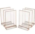 Clear Acrylic Double Sided Frames Display Holder with Vertical Stand and 3Mm Ros