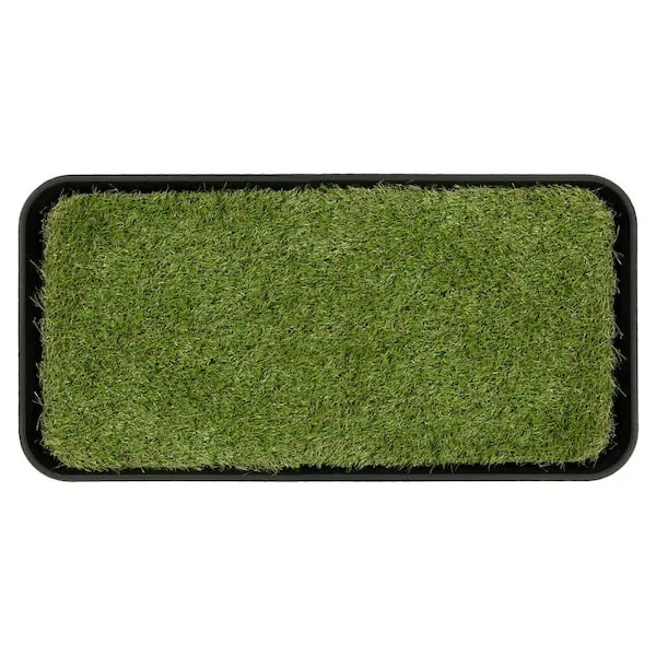 Ottomanson Indoor/Outdoor Grass Pee Pad Potty Pet Training Tray