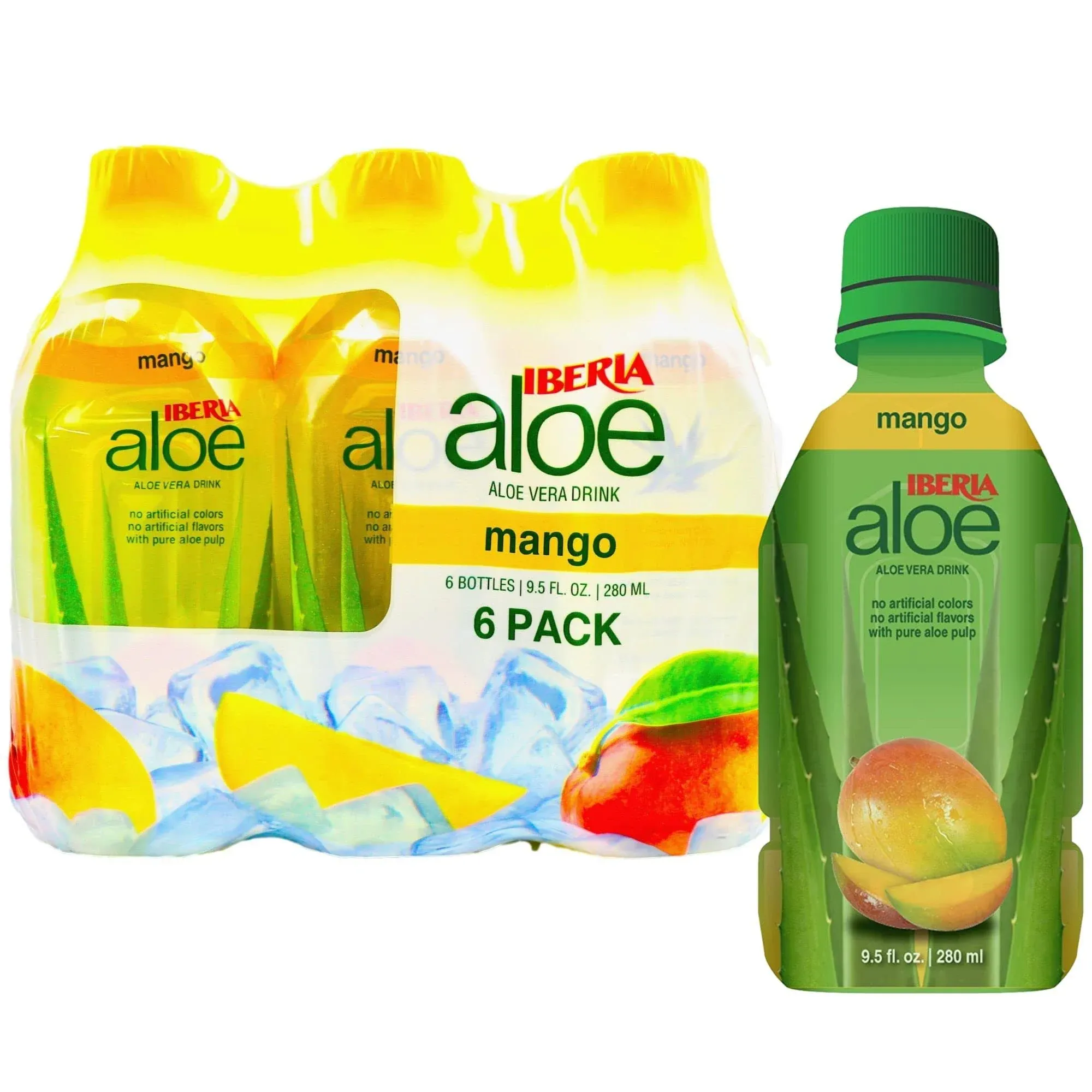 Iberia Aloe Vera Juice Drink Mango 9.5 fl oz (Pack of 6)