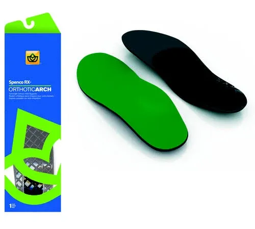 Spenco Rx Orthotic Full Length, Green, Women's 7-8 / Men's 6-7