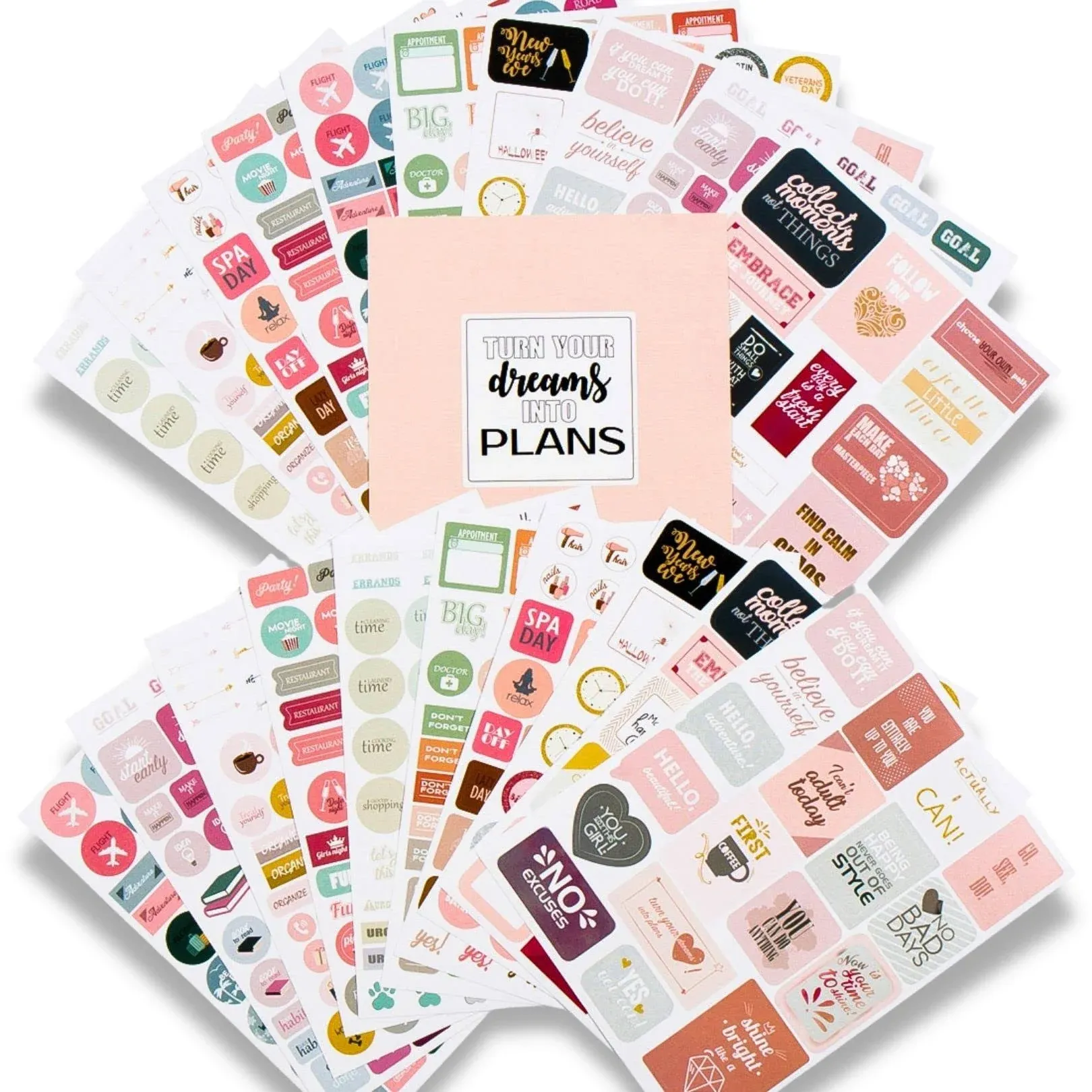 Lamare Planner Stickers 1000+ Scrapbook Stickers – Inspirational and Motivational Journal Stickers - Planner Accessories and Stickers for Planners Pack and Calendar Stickers for Adults Planner