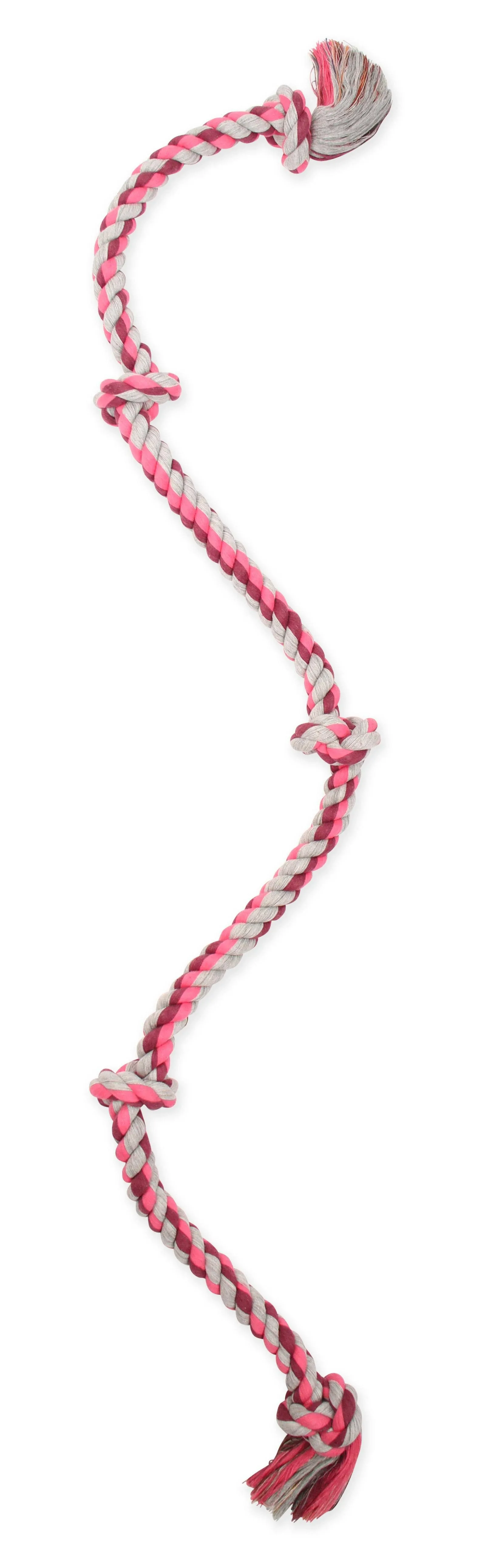 Mammoth Pet Products Cottonblend 5 Knot Rope Tug Toy Multi-Color 1ea/72 in, XXL