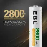 EBL AA Rechargeable Batteries,16-P<wbr/>ack Double A Battery (ProCyco 2800mAh)... 