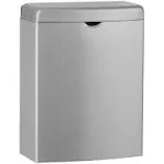 Bobrick Contura Sanitary Napkin Receptacle, Stainless Steel, 1gal