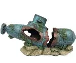 Aquarium Submarine Ornaments Shipwreck Decorations Resin Material Sunken Ship De