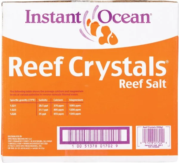 Instant Ocean Reef Crystals Reef Salt, Formulated Specifically For Reef Fish Tank Aquariums