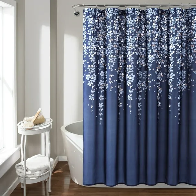 Lush Decor Weeping Flower Shower Curtain