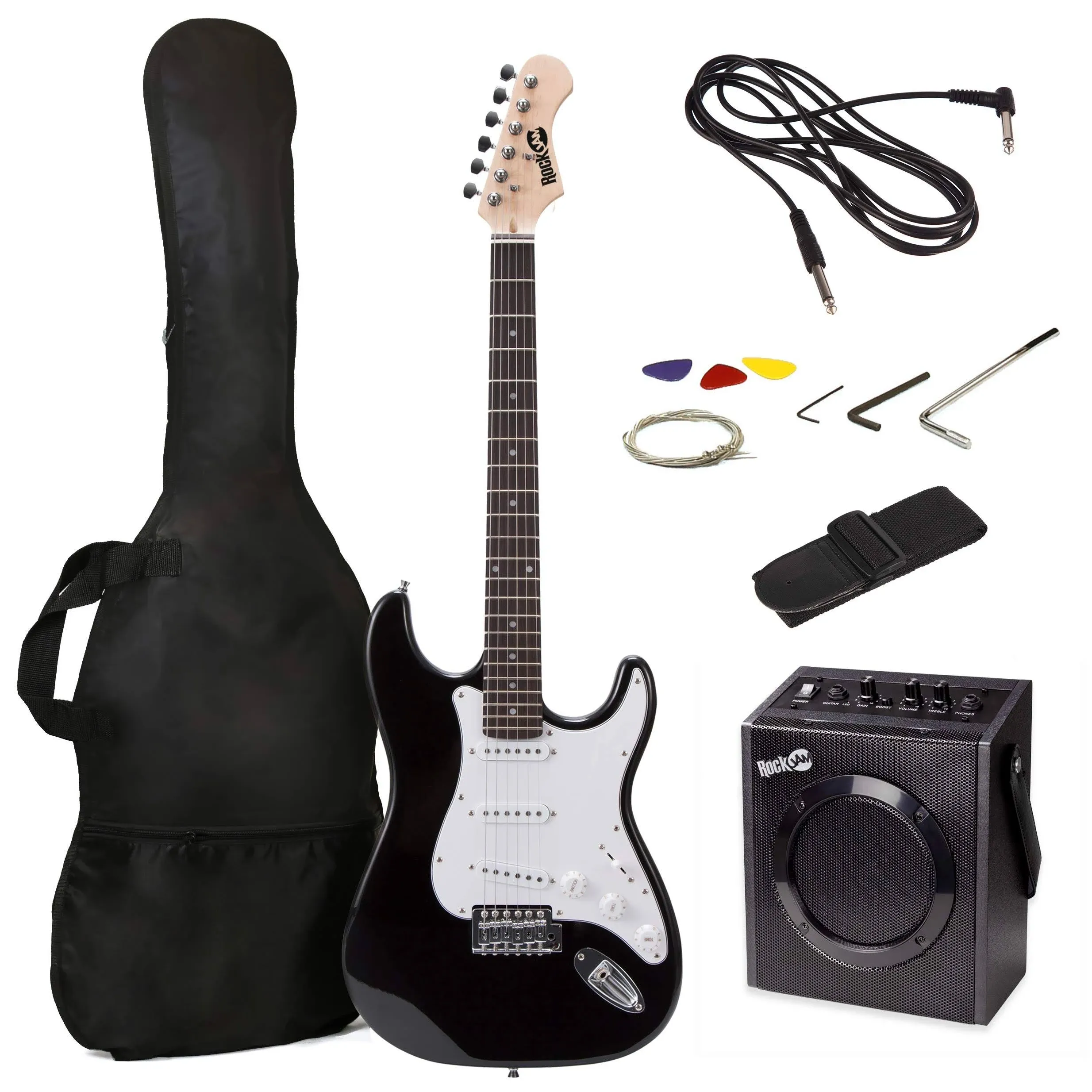 Electric Guitar Superkit with 10-watt Amp, Gig Bag, Picks &amp; Online Lessons 6 ...