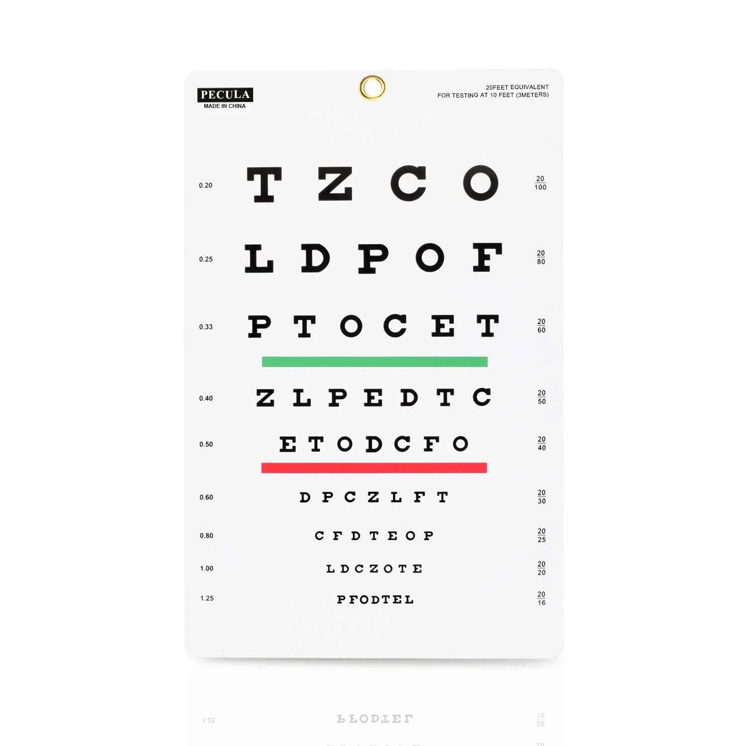 Eye Chart Snellen Eye Chart Wall Snellen Chart for Eye Exams 10 feet 9 X 14 in.