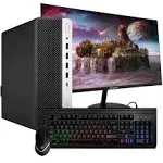 HP ProDesk 600G4 Desktop Computer | Hexa Core Intel i5 (3.2GHz) | 16GB DDR4 Ram | 500GB SSD Solid State | Windows 11 Pro | New 24in LCD Monitor | RGB