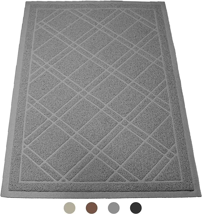 Iprimio Cat Litter Box Mat 42x36 Beige | Cat Litter Trapping Mat, Mesh Mat