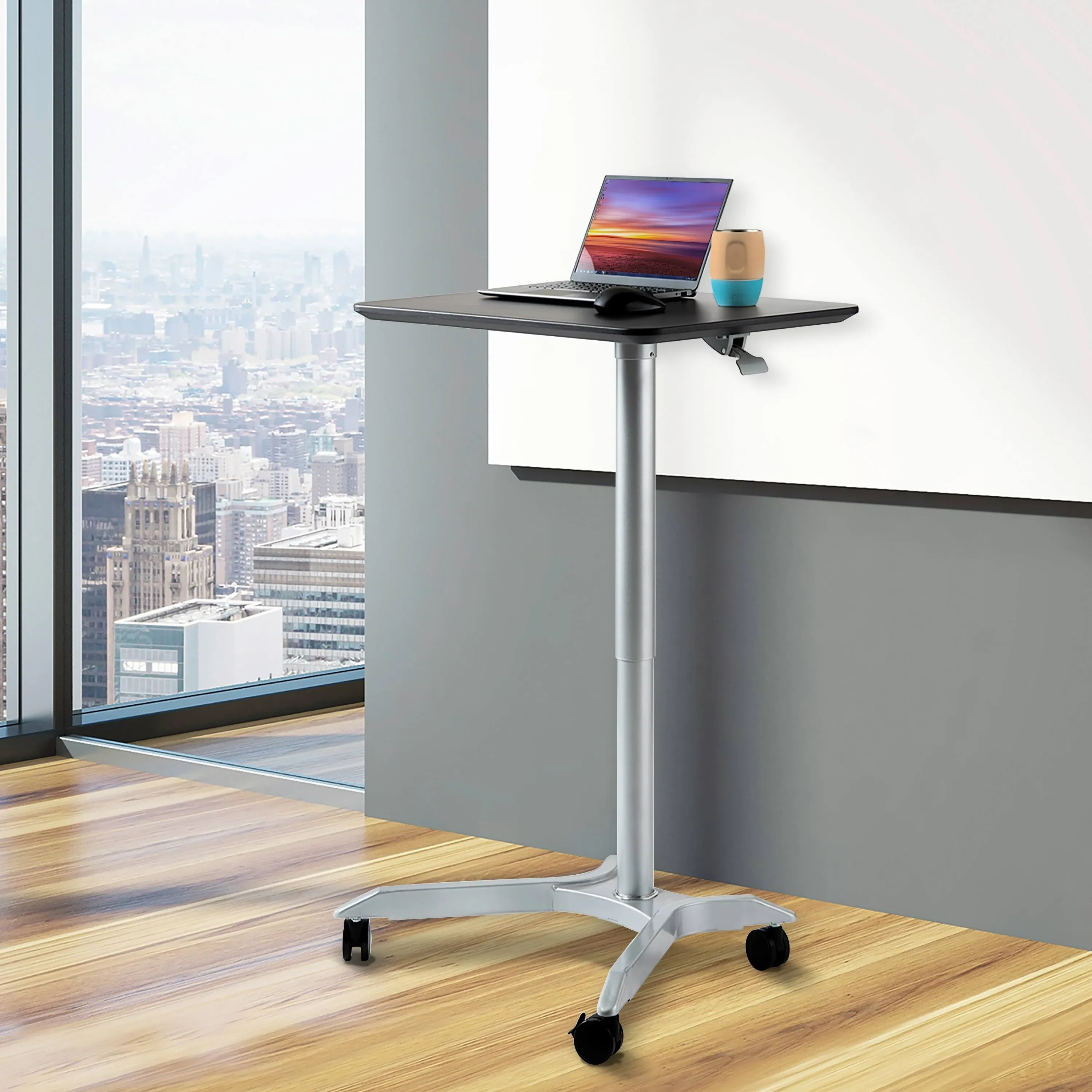 airLIFT® XL Pneumatic Sit-Stand Mobile Desk Cart