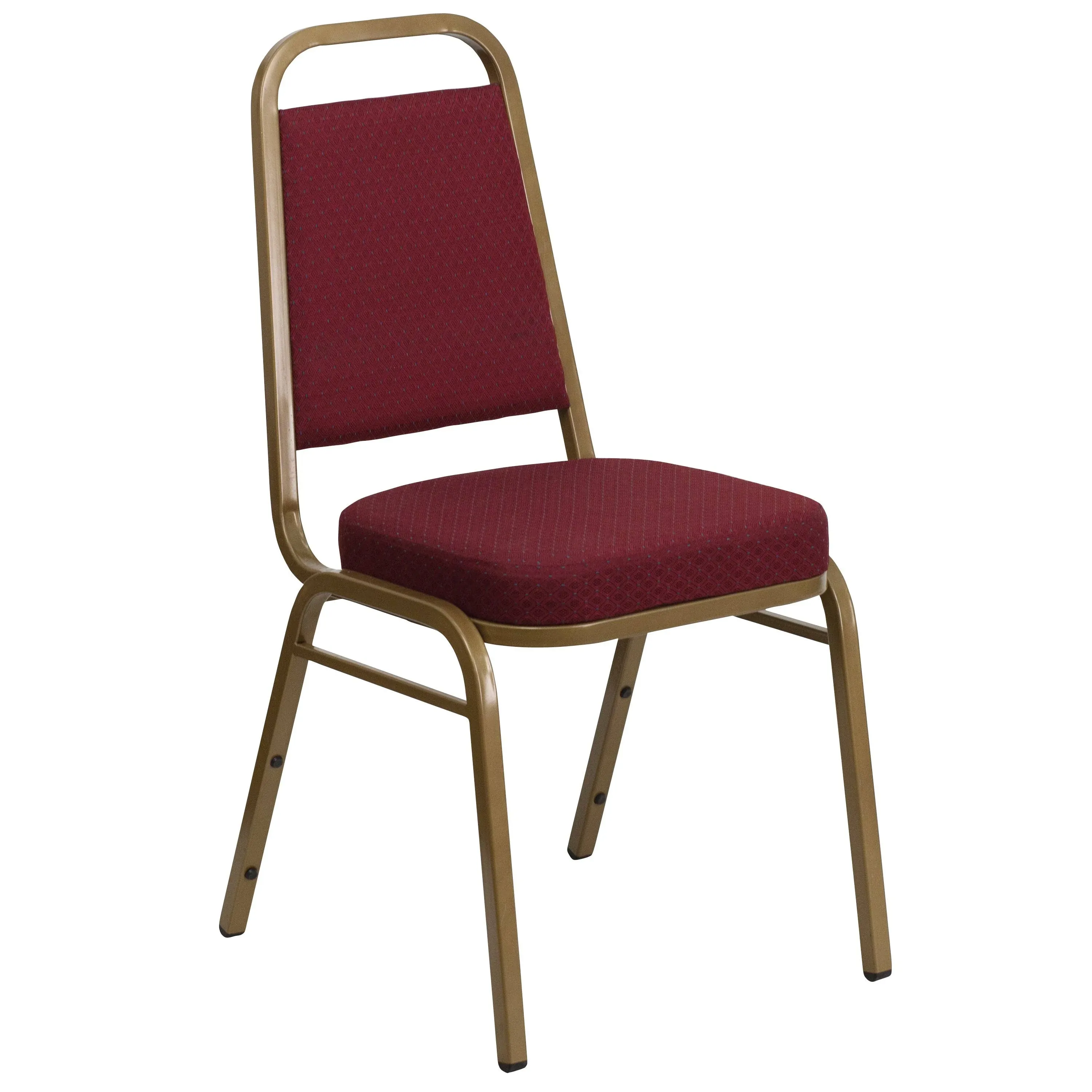 Hercules Series Trapezoidal Back Stacking Banquet Chair in Burgundy Patterned ...