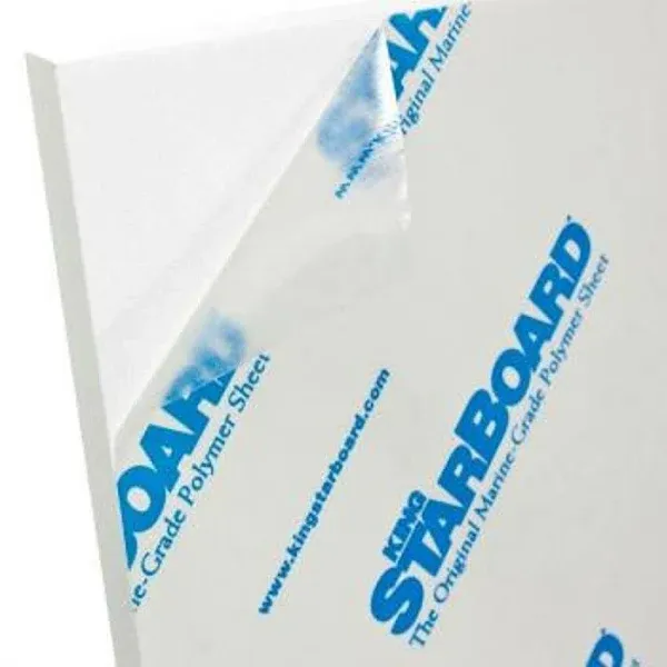 White King Starboard HDPE Polyethylene Plastic Sheet 1/2&#034; x 24&#034; x 27&#034;  Textured