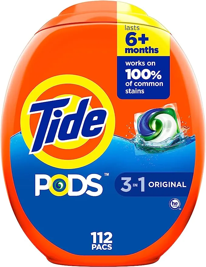 Tide Pods Detergent, Coldwater Clean, Original - 112 pacs, 2.78 kg