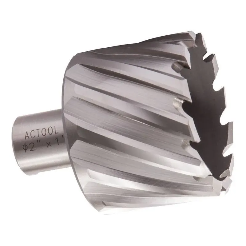 ACTOOL 2" Diameter × 1" Depth of Cut HSS ANNULAR Cutter with 3/4'' Weldon Shank