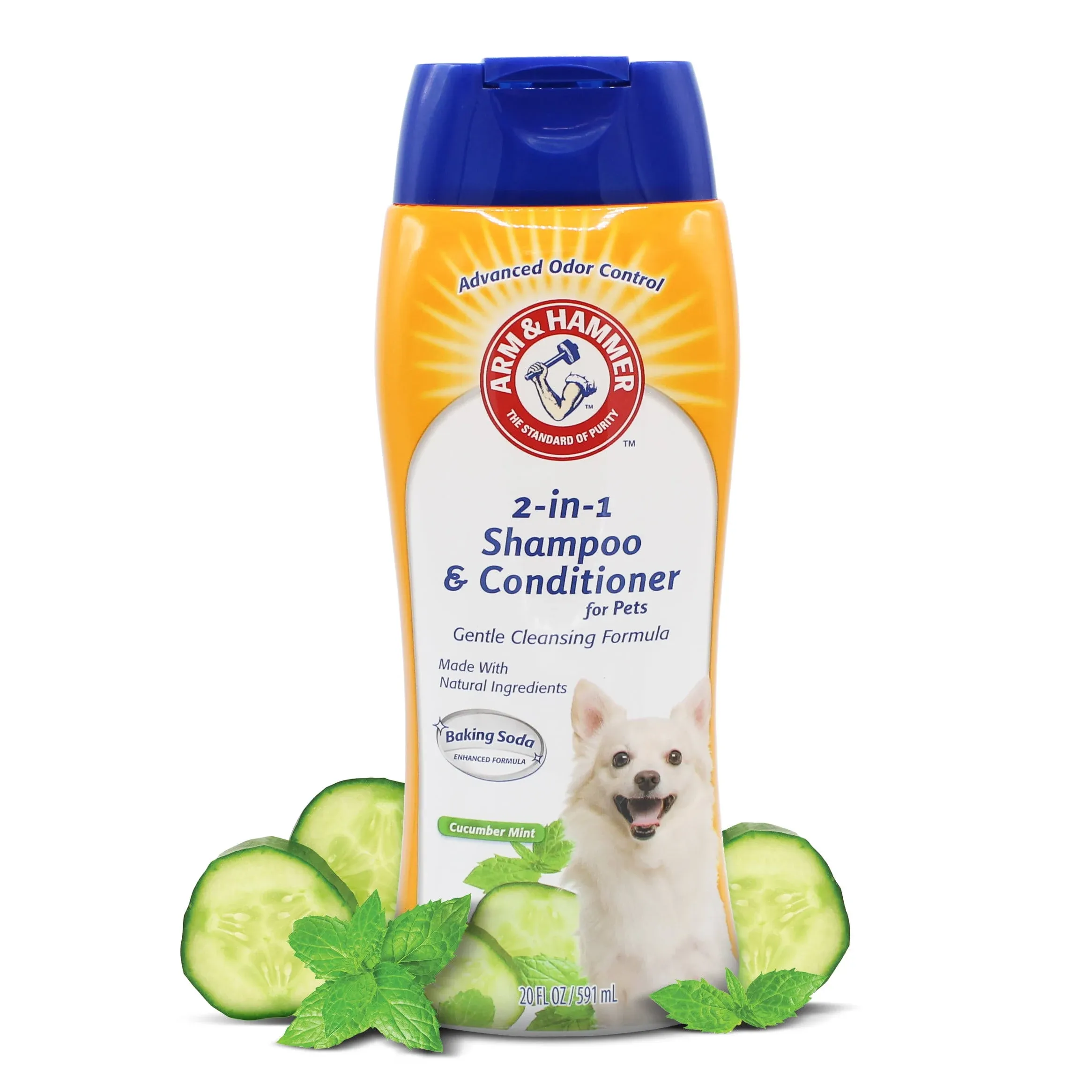 Arm & Hammer 2-In-1 Shampoo & Conditioner for Pets Cucumber Mint 20 fl oz (591 ml)