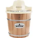 Elite Gourmet EIM-924L# 4 quart Old Fashioned Electric Ice Cream Maker, Pine Bucket