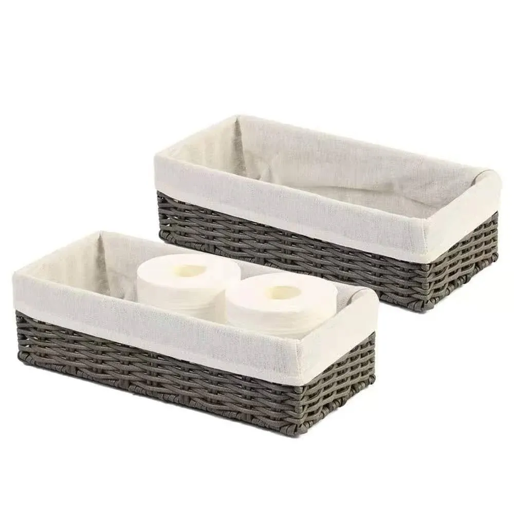 Hosroome Bathroom Storage Organizer Basket Bin Toilet Paper Basket Storage Basket ...