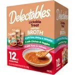 Delectables Savory Broths Variety Lickable Wet Cat Treats Count