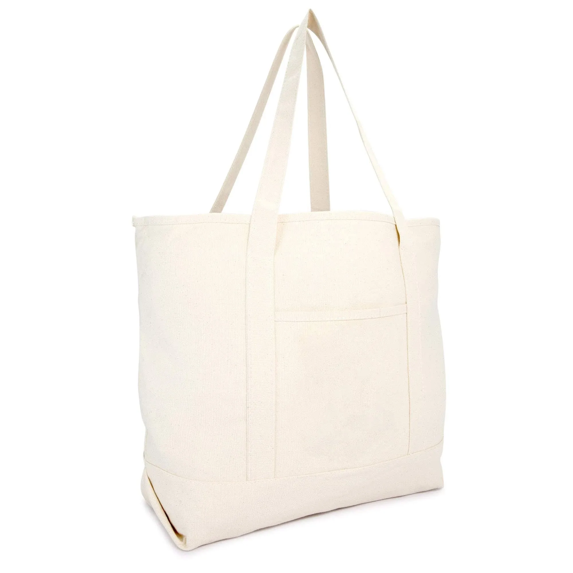 Dalix 22" Open Top Heavy Duty Deluxe Tote Bag with Outer Pocket